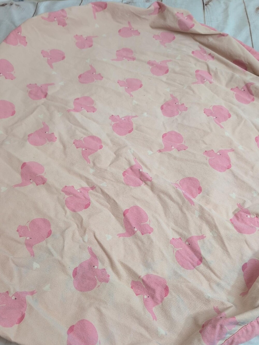 Play&Go x A Little Lovely Company Pink Elephant Playmat Toy Storage Bag 55"